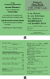 英文カード(Diabetic Data Book)